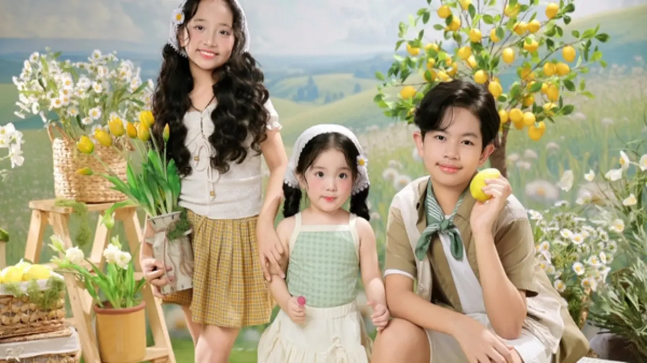 Khung hình "gấp 3 visual" của 3 nhóc tỳ nhà Khánh Thi - Phan Hiển
