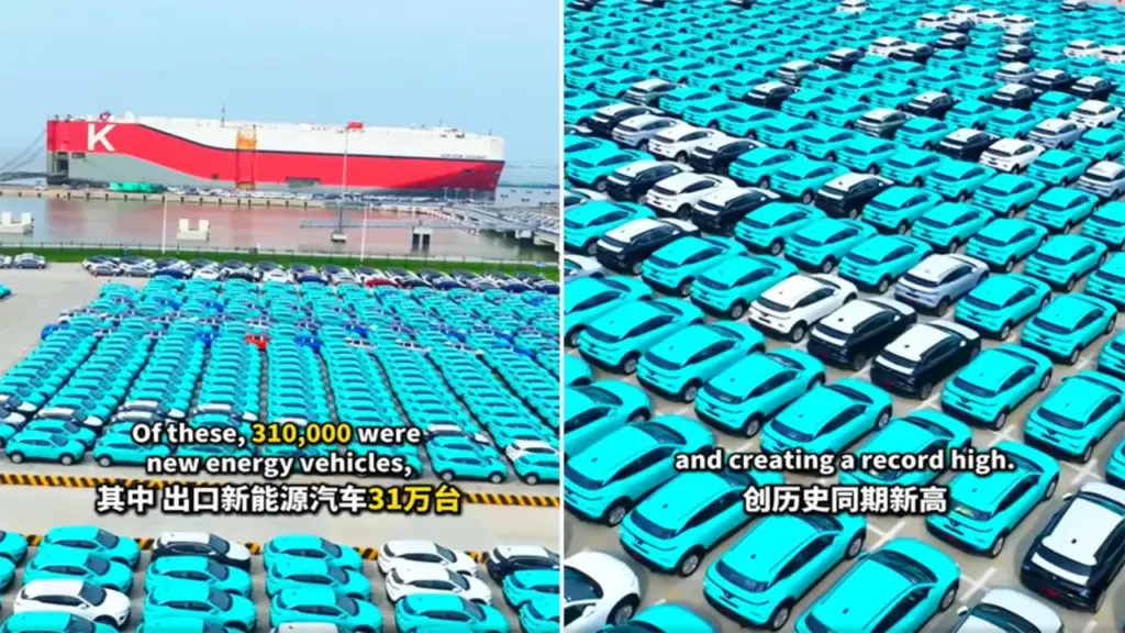 Lô xe VinFast gây chú ý khi xuất hiện trong video 'xuất khẩu ôtô' của Trung Quốc