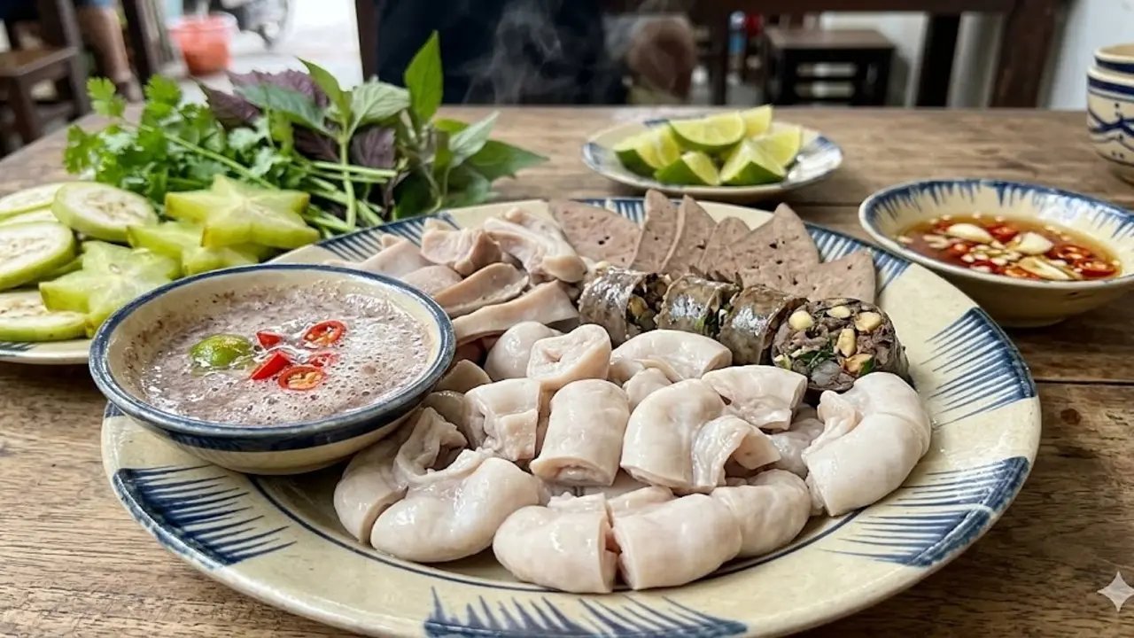 Mẹo làm món lòng heo trắng giòn