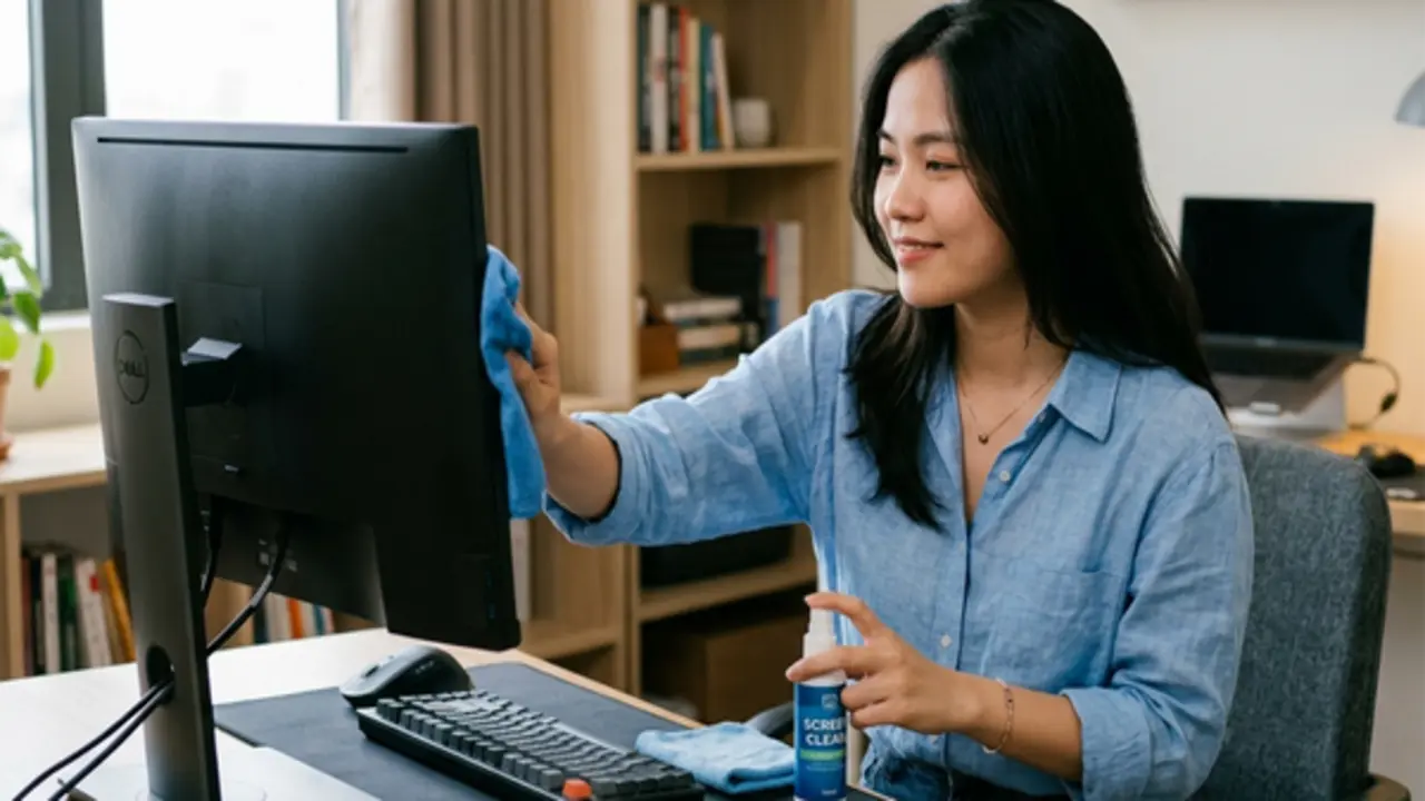 Một sai lầm phổ biến khi vệ sinh màn hình máy tính