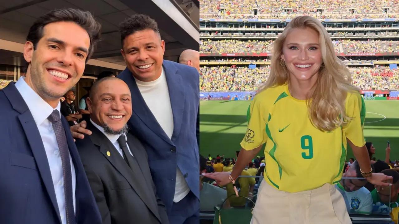 Nghệ sĩ và huyền thoại bóng đá cổ vũ Brazil