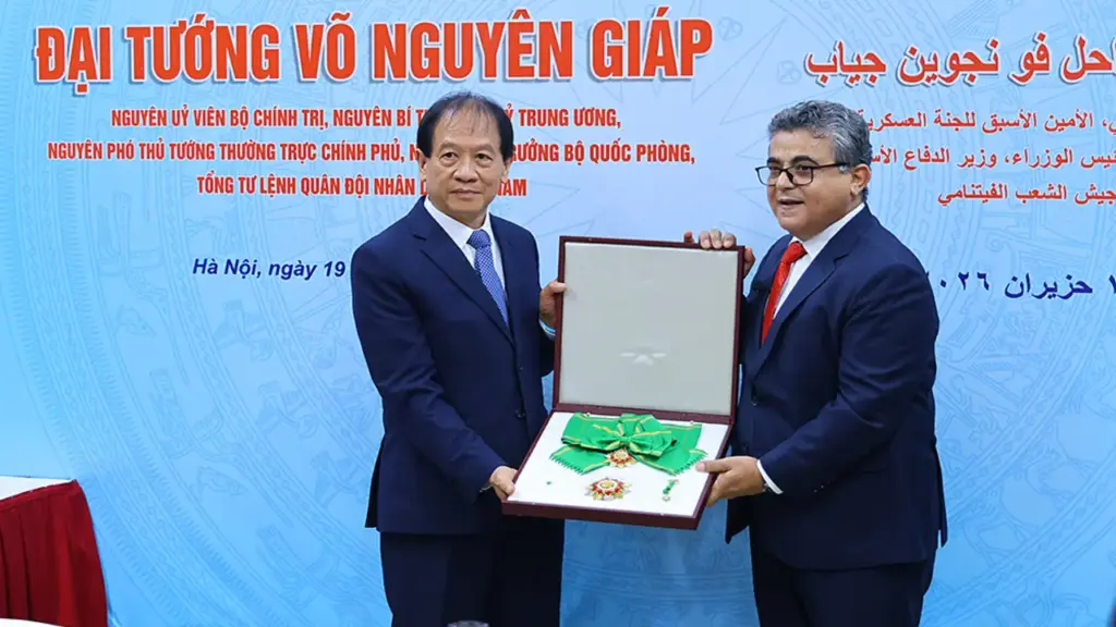 Palestine truy tặng đại tướng Võ Nguyên Giáp huân chương nhà nước