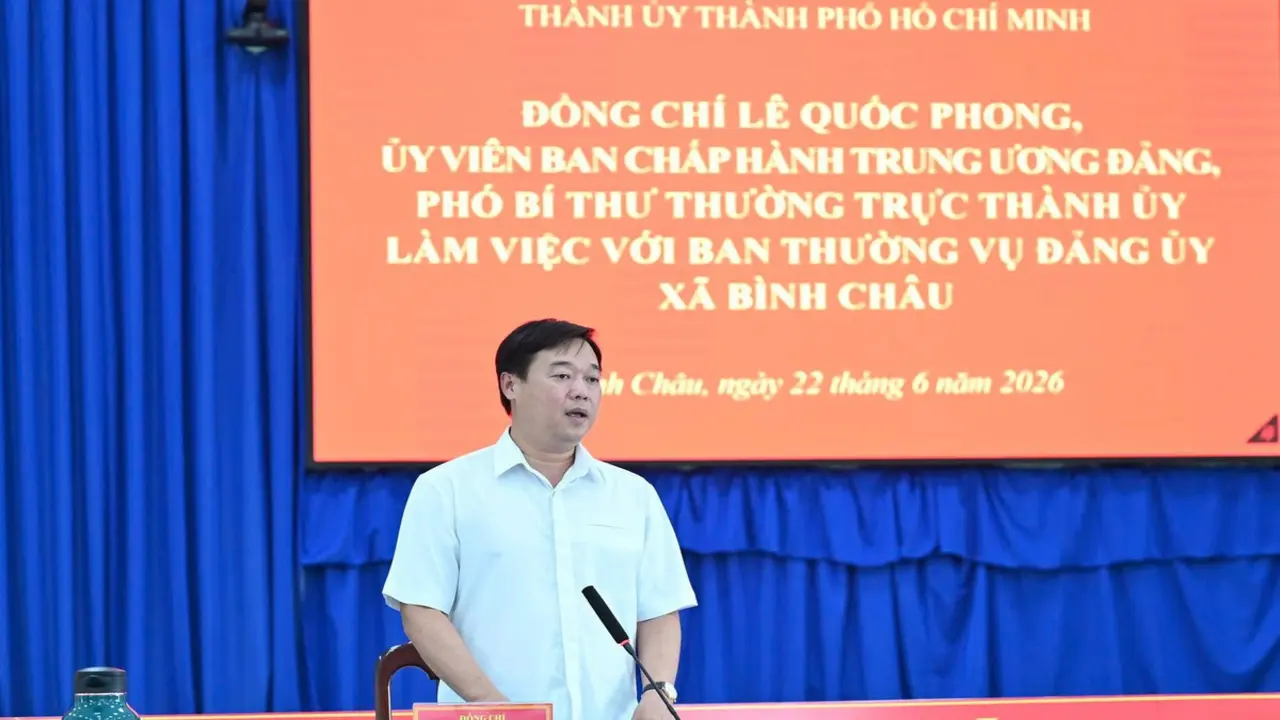 Phó bí thư Thành ủy Lê Quốc Phong: Bình Châu cần phát huy hiệu quả các lợi thế về du lịch sinh thái