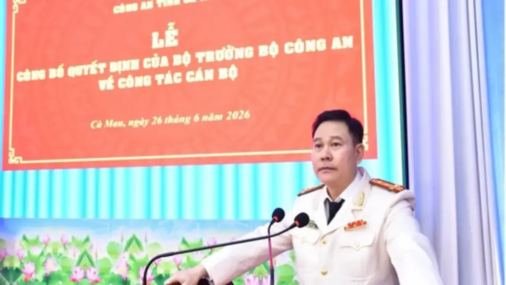 Phó giám đốc Công an Đồng Nai giữ chức Phó giám đốc Công an tỉnh Cà Mau