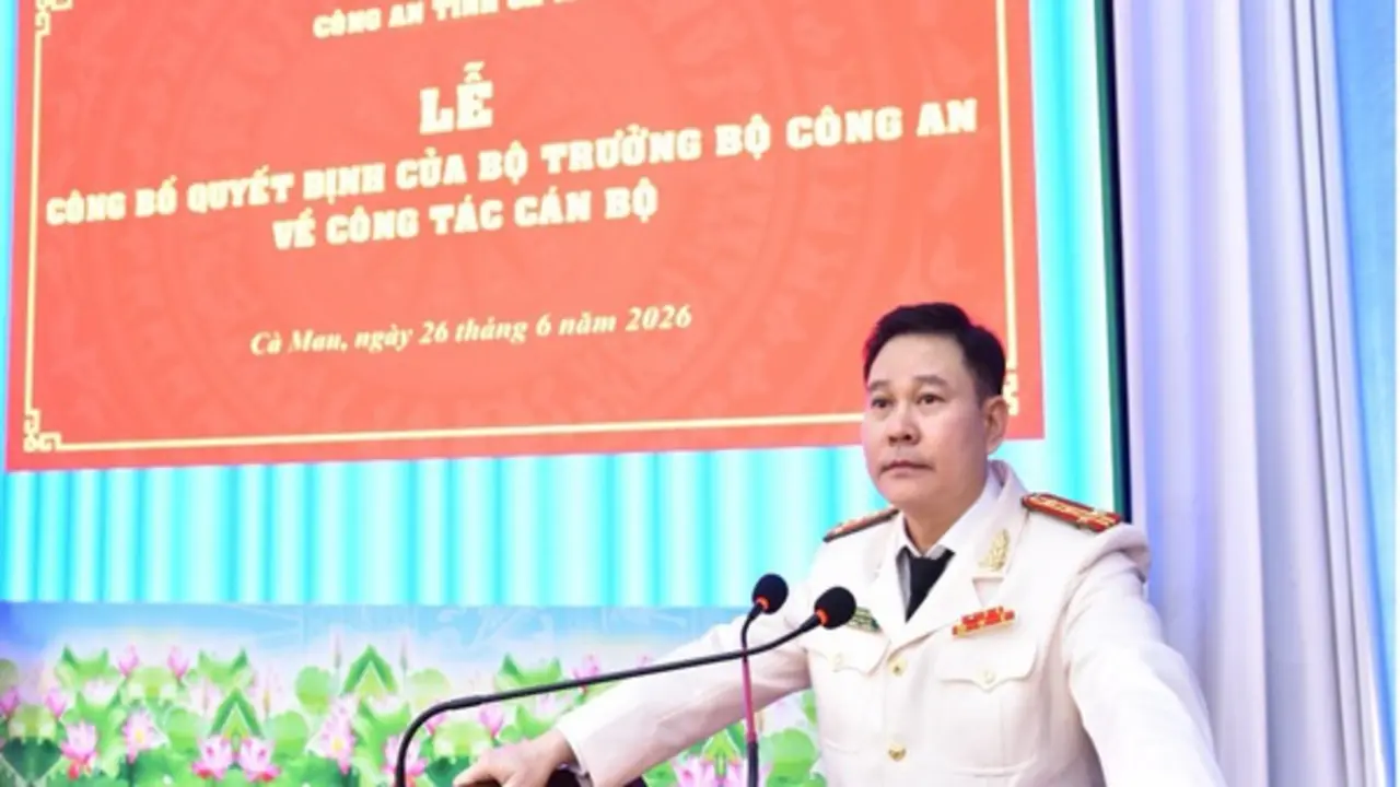 Phó giám đốc Công an Đồng Nai giữ chức Phó giám đốc Công an tỉnh Cà Mau