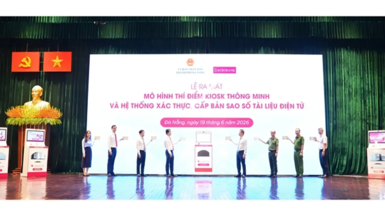 Ra mắt Trạm dịch vụ công số do Agribank tài trợ tại Đà Nẵng