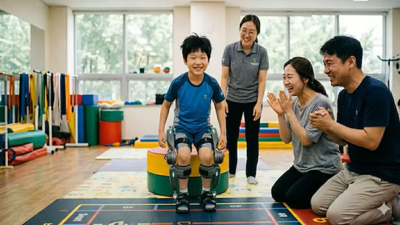 Robot kết hợp game đá bóng giúp trẻ teo cơ tủy đứng dậy sau 6 tuần