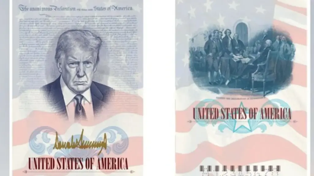 Tổng thống Trump công bố mẫu hộ chiếu đặc biệt in chân dung ông