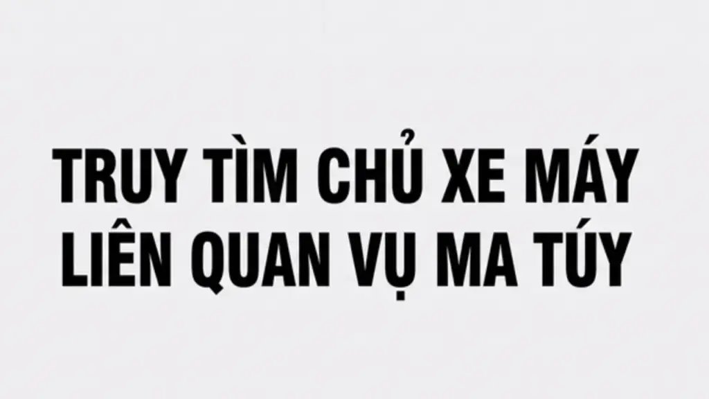 TP.HCM: Truy tìm chủ chiếc xe máy liên quan vụ tổ chức sử dụng ma túy