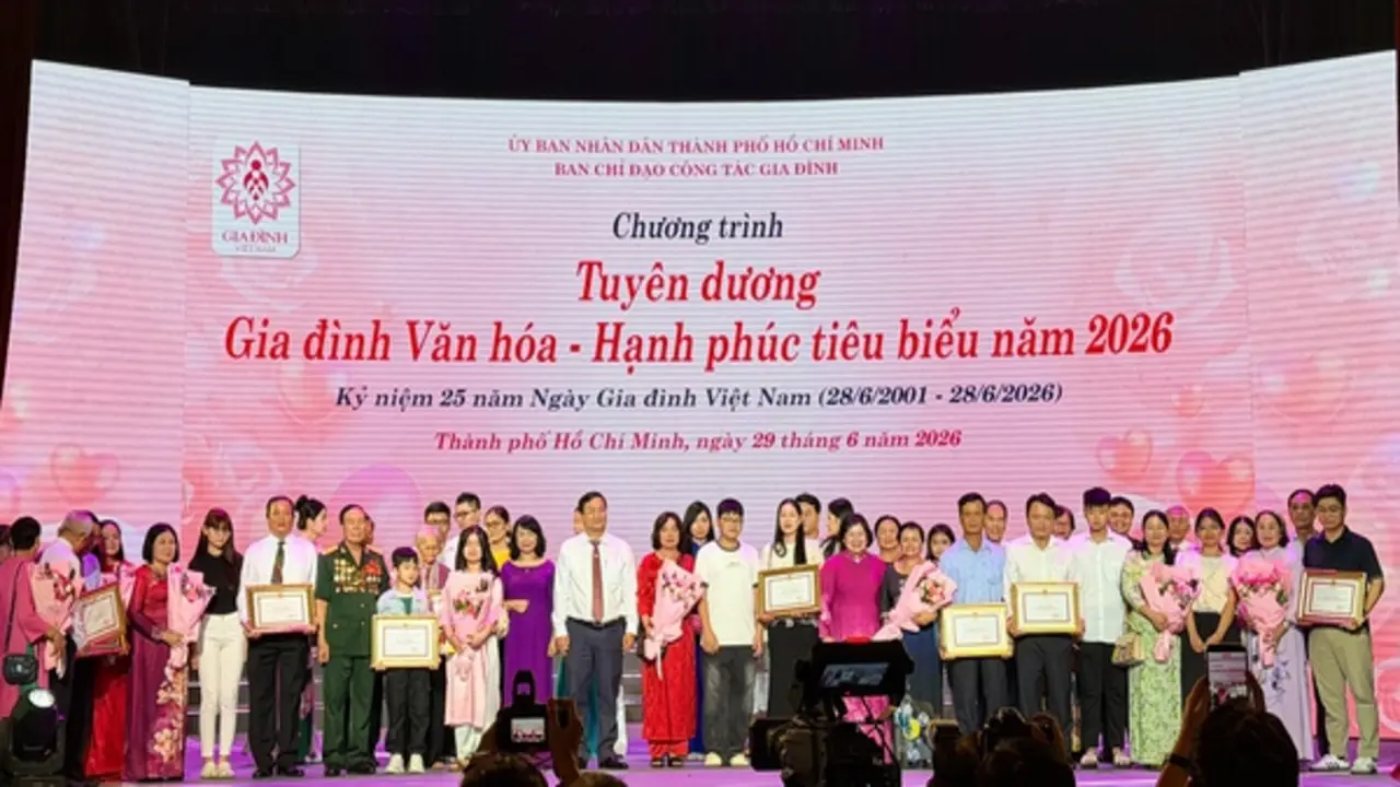TP.HCM vinh danh 104 gia đình văn hóa - hạnh phúc tiêu biểu