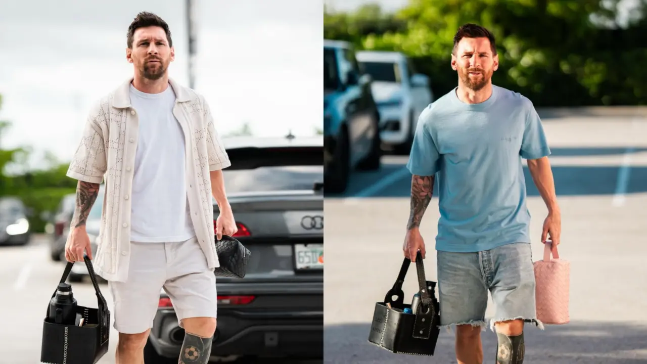 Trang phục đi tập của siêu sao Messi