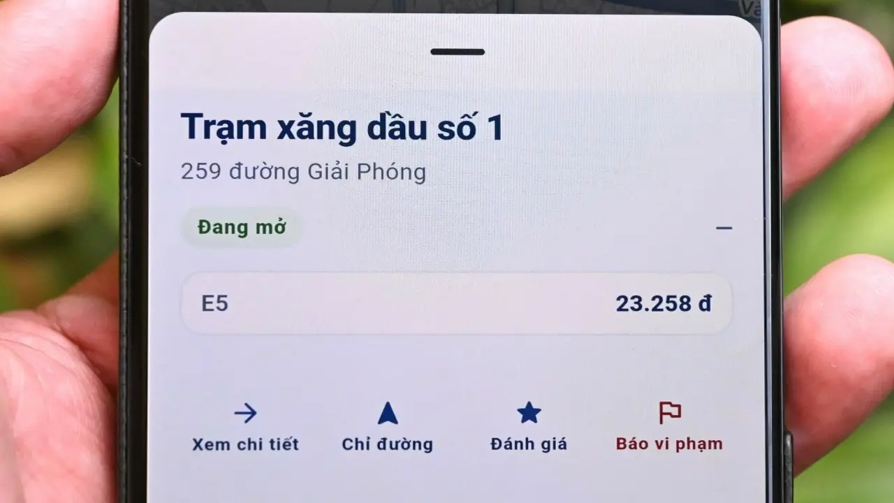 Ứng dụng tra cứu giá xăng và phản ánh vi phạm chất lượng