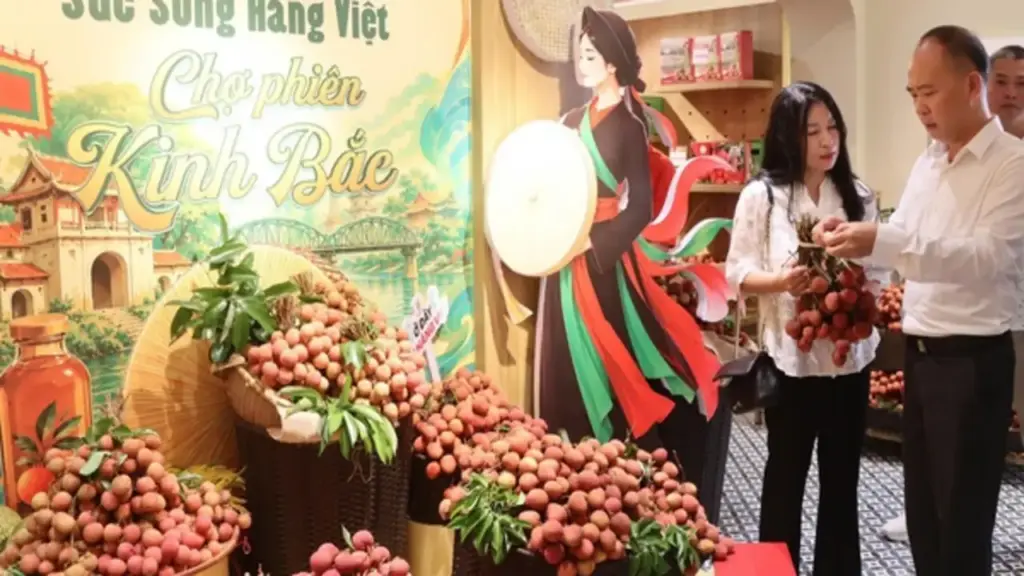 Vải thiều 'đổ bộ' phố hàng hiệu nổi tiếng nhất Hà Nội