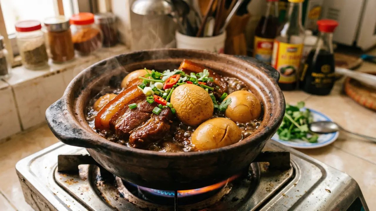 Vì sao thịt kho tàu cần nấu trong ba tiếng?