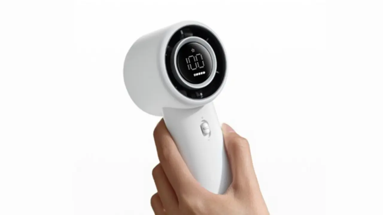 Xiaomi tung quạt cầm tay 100 cấp độ gió, pin 40 tiếng