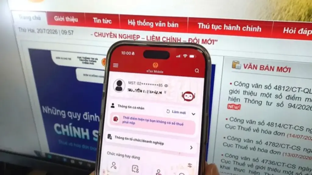 7 bước tra cứu, gửi vướng mắc về thuế trên eTax Mobile