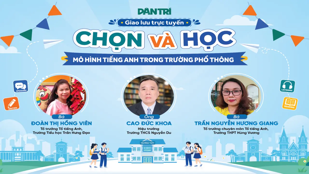 9h sáng mai Giao lưu trực tuyến "Chọn và học mô hình tiếng Anh"