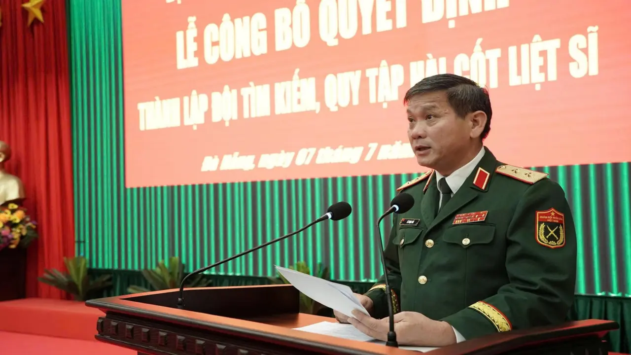 Bộ Quốc phòng lập đội tìm kiếm, quy tập hài cốt liệt sĩ tại Đà Nẵng với 54 cán bộ, chiến sĩ