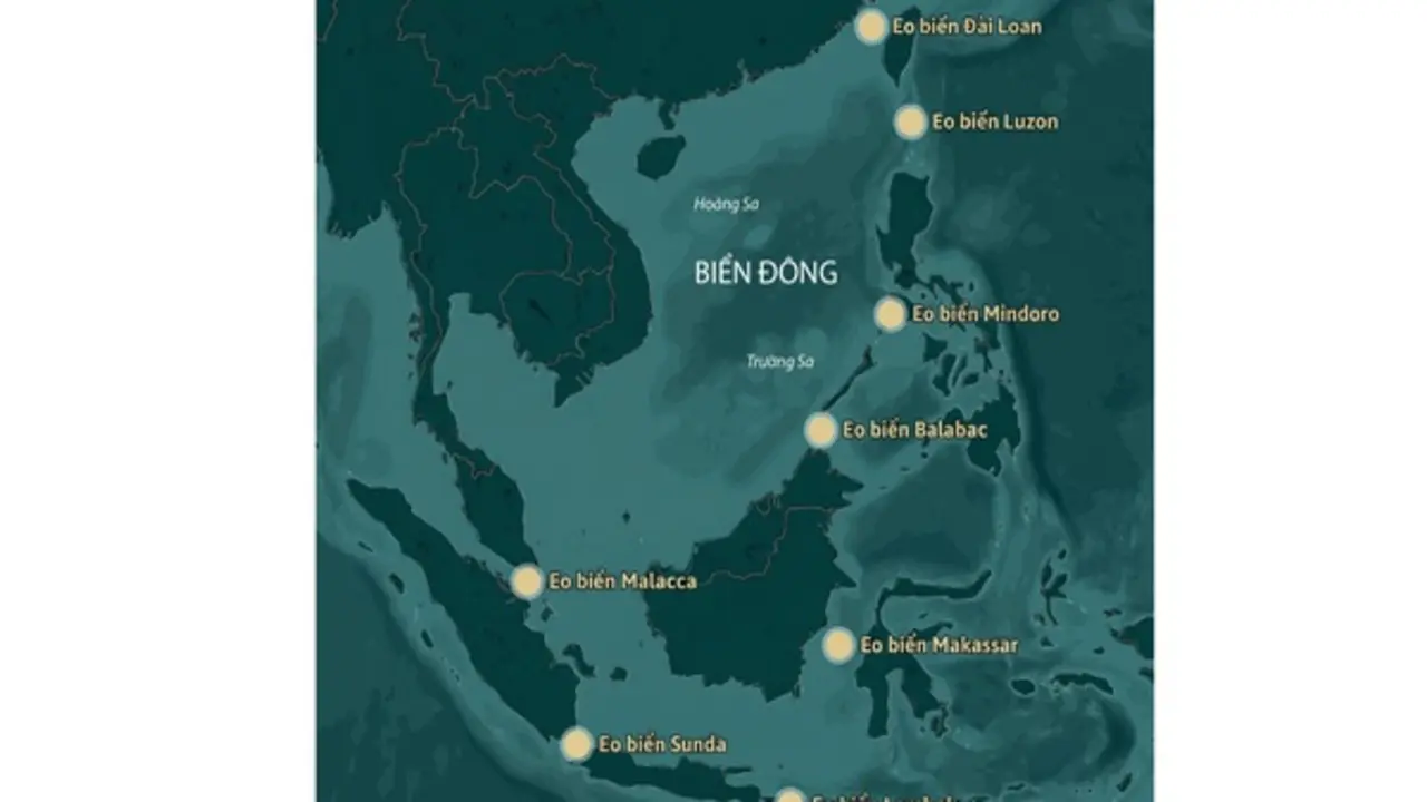 Các 'chốt chặn' hàng ngàn tỉ USD quanh Biển Đông