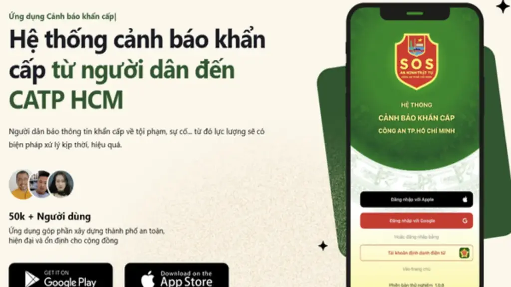 Các tính năng đáng chú ý của ứng dụng SOS An ninh trật tự - CATP HCM