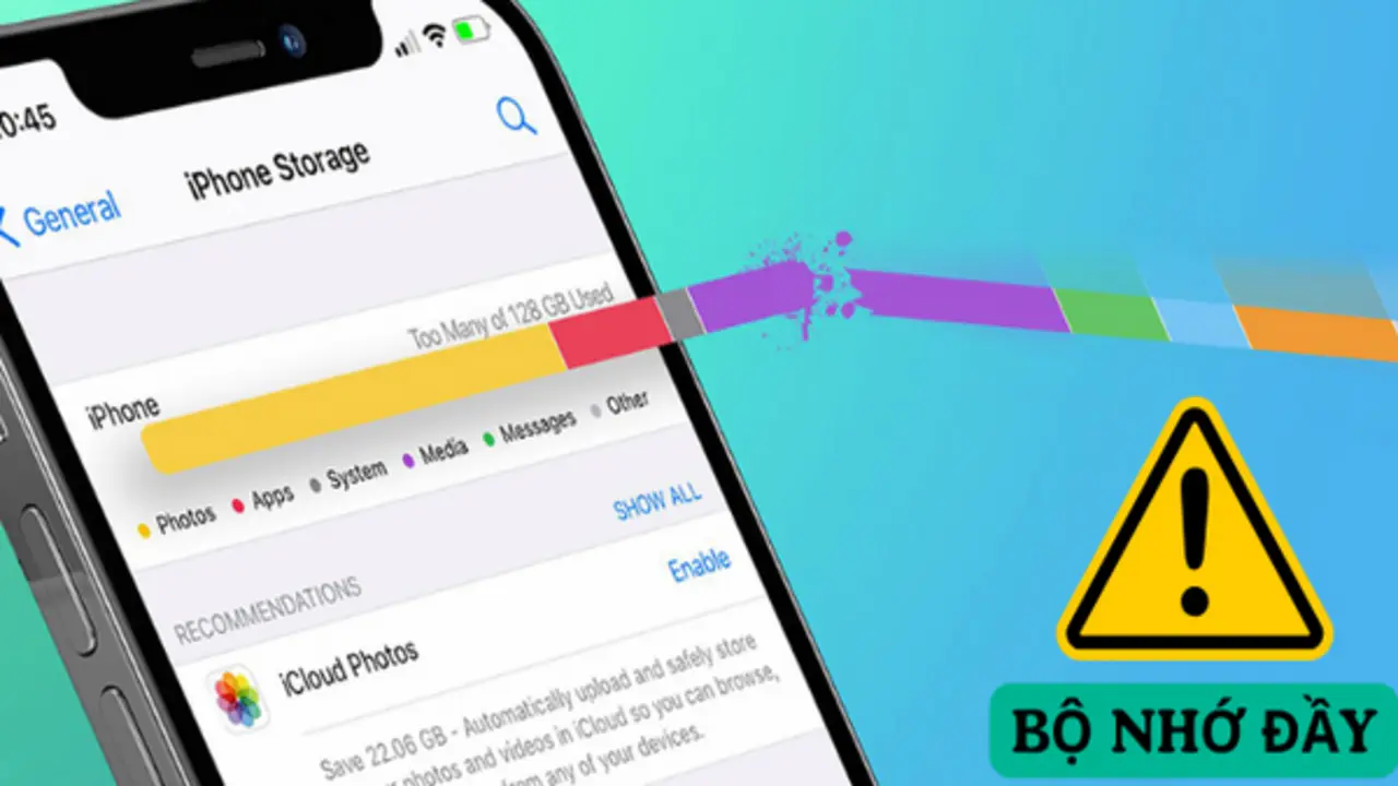 Cách khắc phục điện thoại thường xuyên báo đầy bộ nhớ vừa đơ, vừa chậm