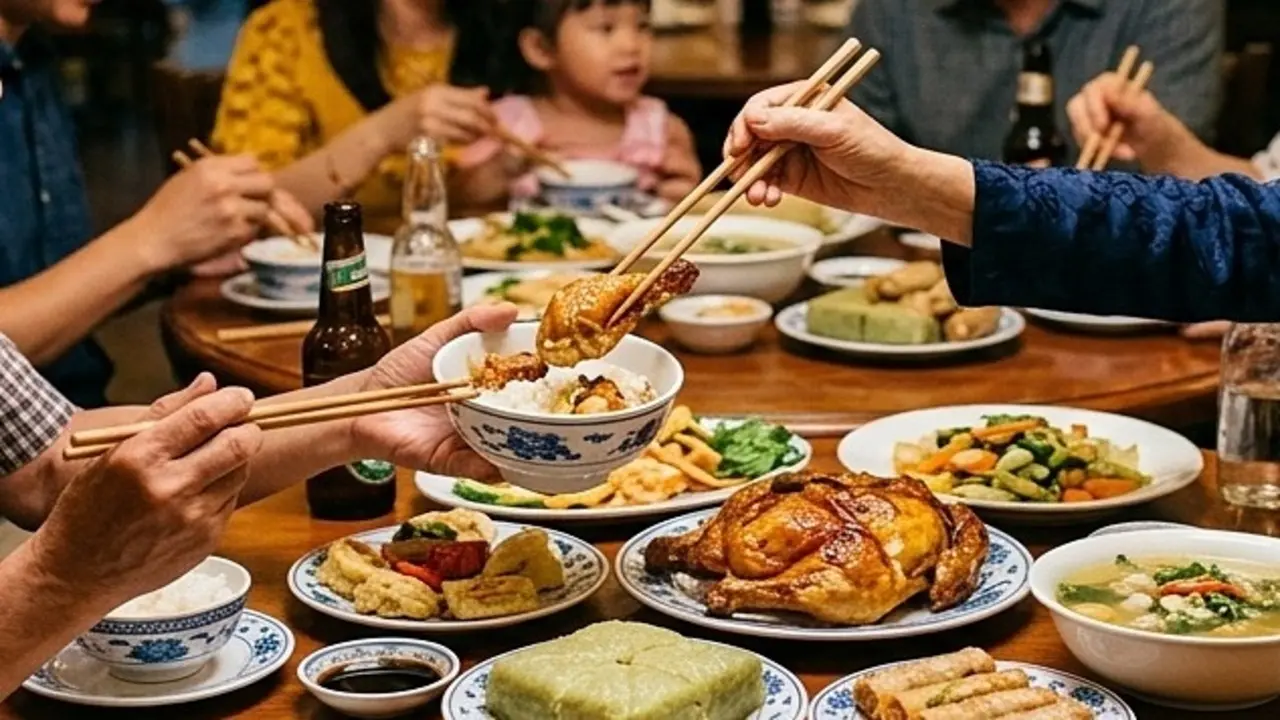 Câu nệ trên bàn ăn người Việt