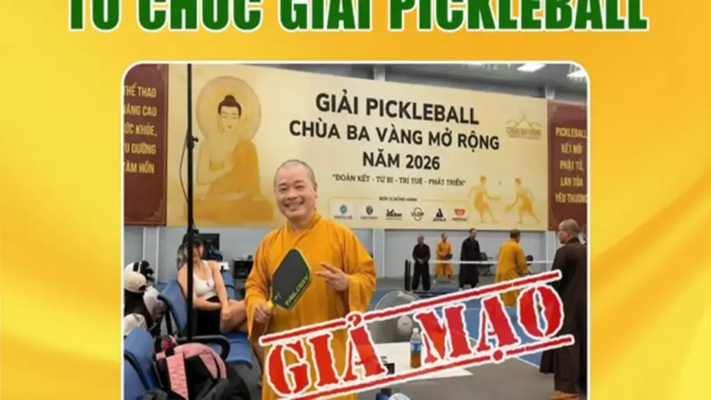 Chùa Ba Vàng bác bỏ thông tin tổ chức giải pickleball