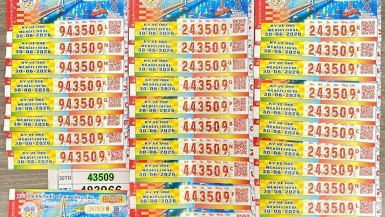 Cùng mua vé đài Vũng Tàu, 3 người ở TP.HCM trúng hơn 1 tỉ đồng xổ số miền Nam