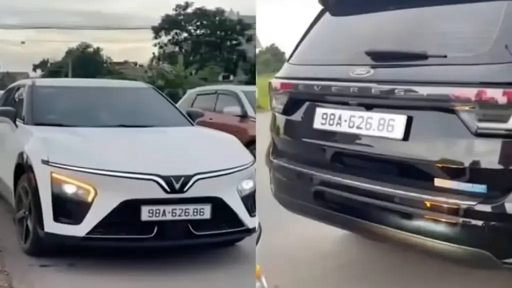 Đang đi trên đường, tài xế Ford Everest bắt gặp ô tô lắp biển số giống hệt xe mình