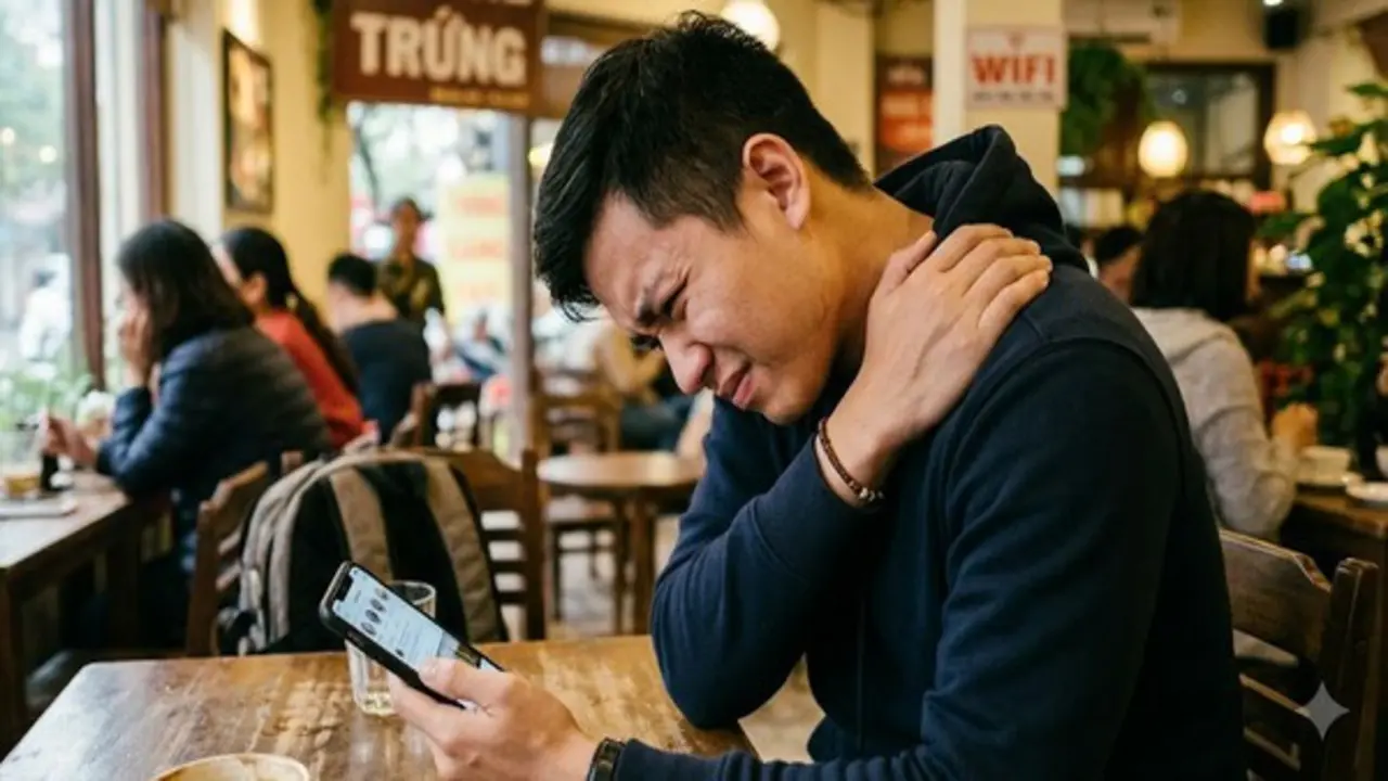 Đau mỏi cổ vai gáy do dùng điện thoại nhiều, xoa bóp tại nhà thế nào?