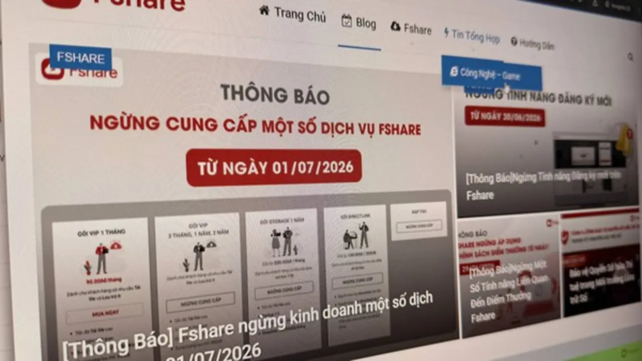 Điều gì đang xảy ra với Fshare và các dịch vụ lưu trữ trực tuyến?
