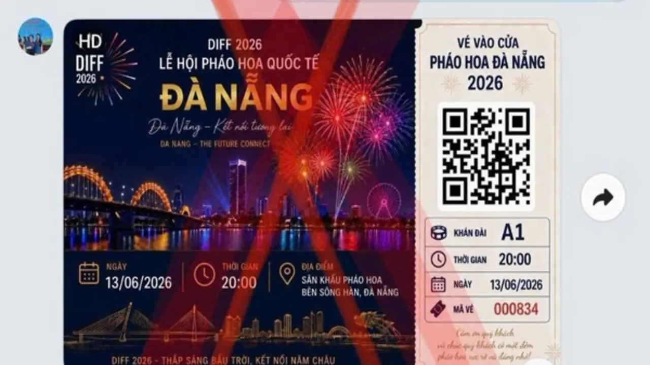 Dùng AI làm vé xem lễ hội pháo hoa quốc tế Đà Nẵng để lừa du khách