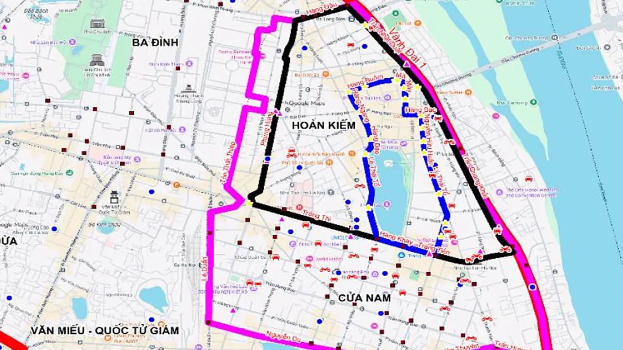 Hà Nội bắt đầu hạn chế phương tiện ở vùng lõi Hoàn Kiếm