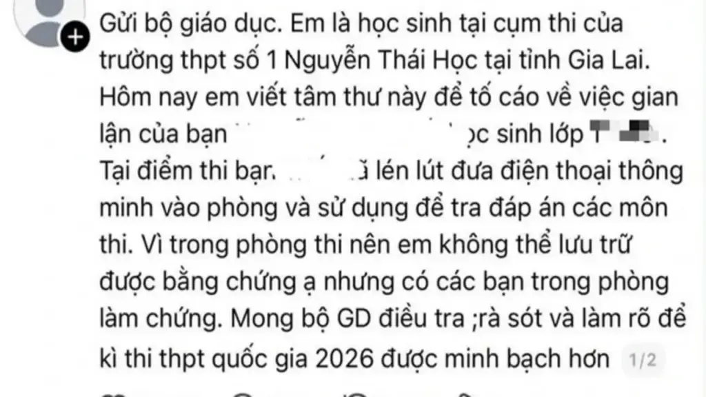Hai vụ tố gian lận thi tốt nghiệp THPT tại Gia Lai, Sở GD-ĐT nói gì?