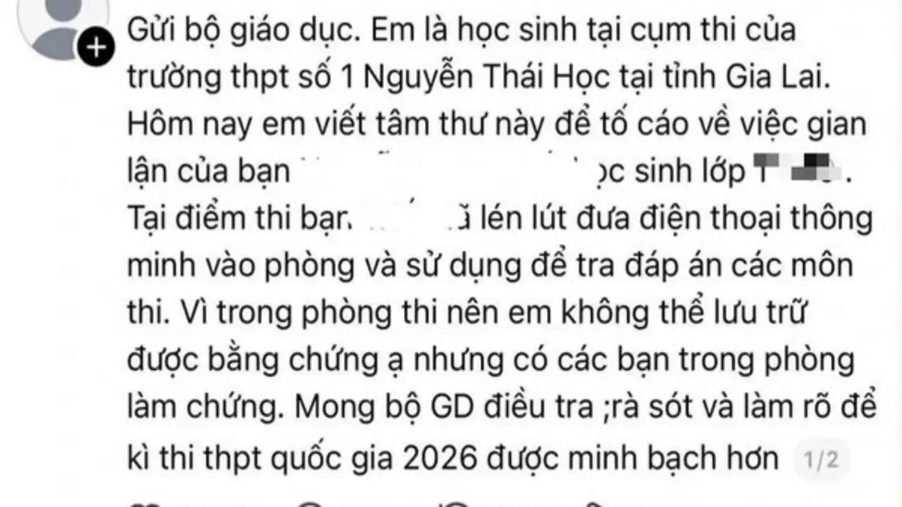 Hai vụ tố gian lận thi tốt nghiệp THPT tại Gia Lai, Sở GD-ĐT nói gì?