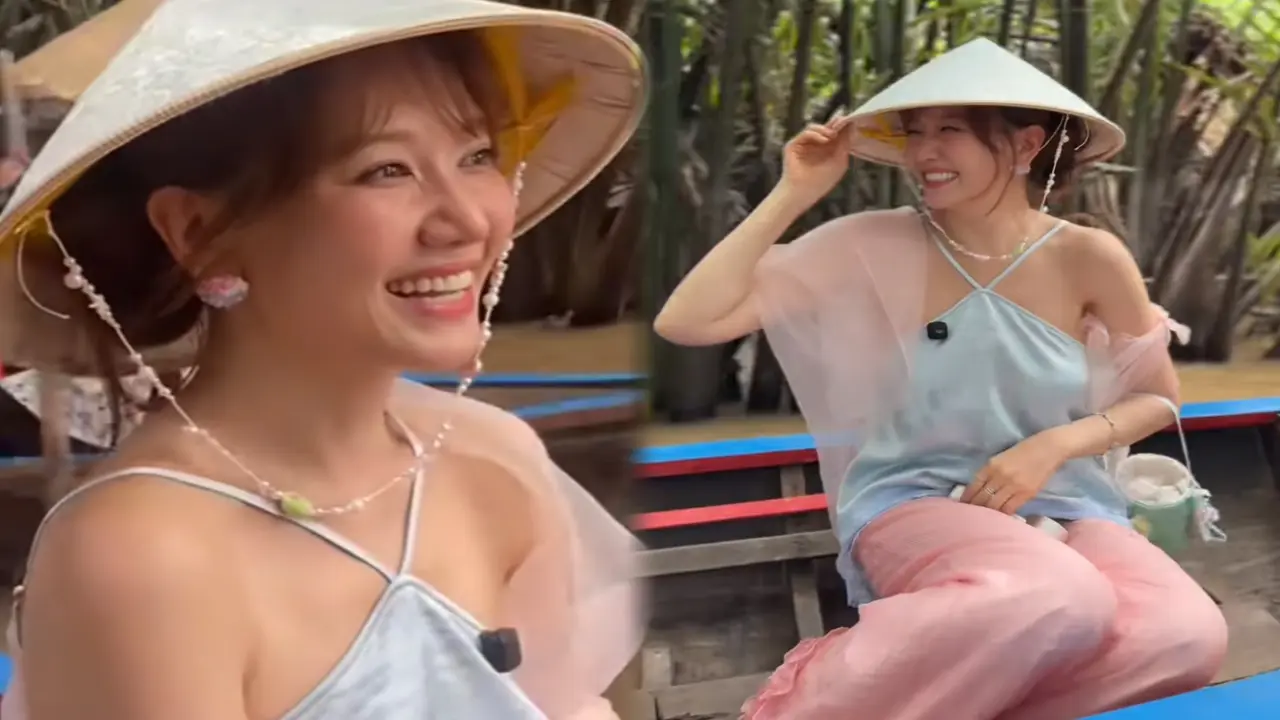 Hari Won hòa vào "cơn sốt" Cồn Thới Sơn, xếp hàng chụp ảnh xuồng ba lá