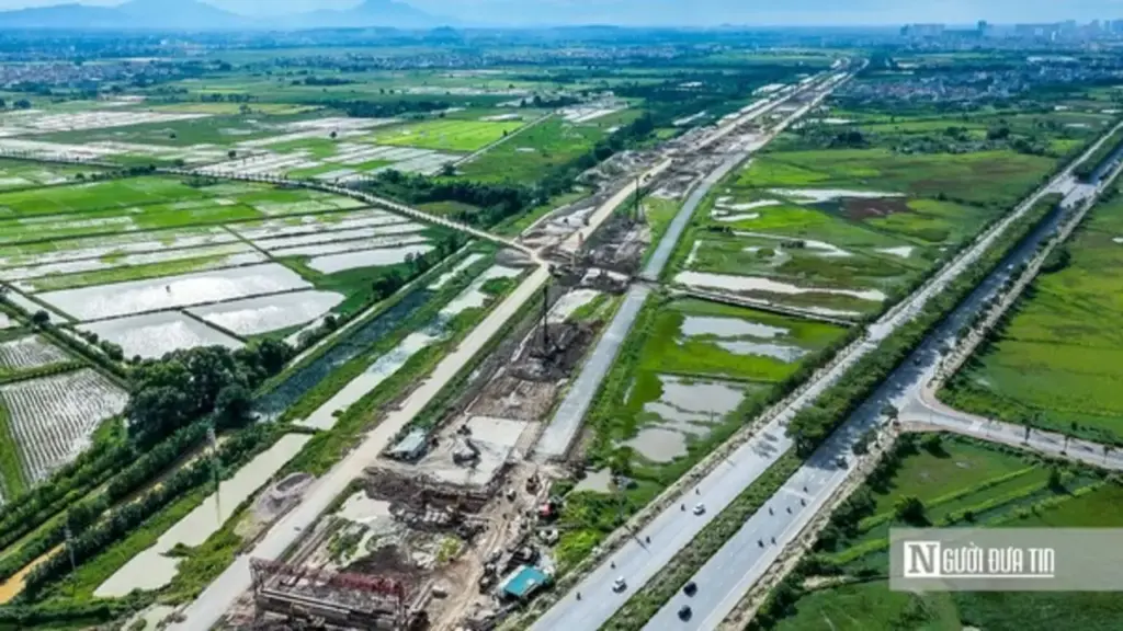 Hình hài tuyến Vành đai 4 dài gần 60km đi qua Hà Nội