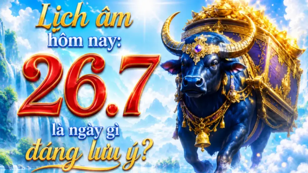 Hôm nay 26.7 là ngày gì? Theo lịch âm, ngày Tân Sửu có gì đáng lưu ý?