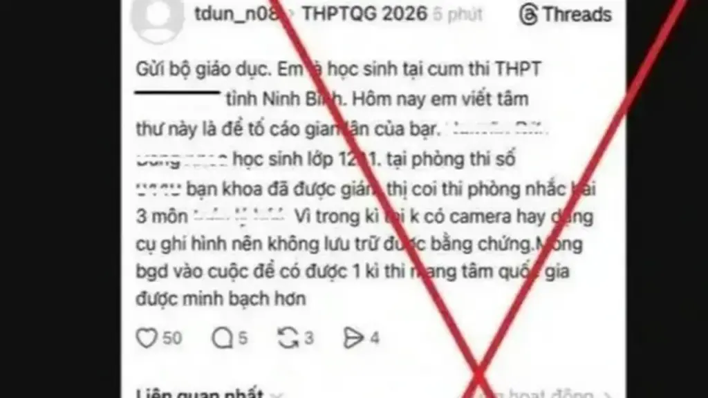 Kết quả xác minh thông tin 'tố' gian lận thi tốt nghiệp THPT ở Ninh Bình
