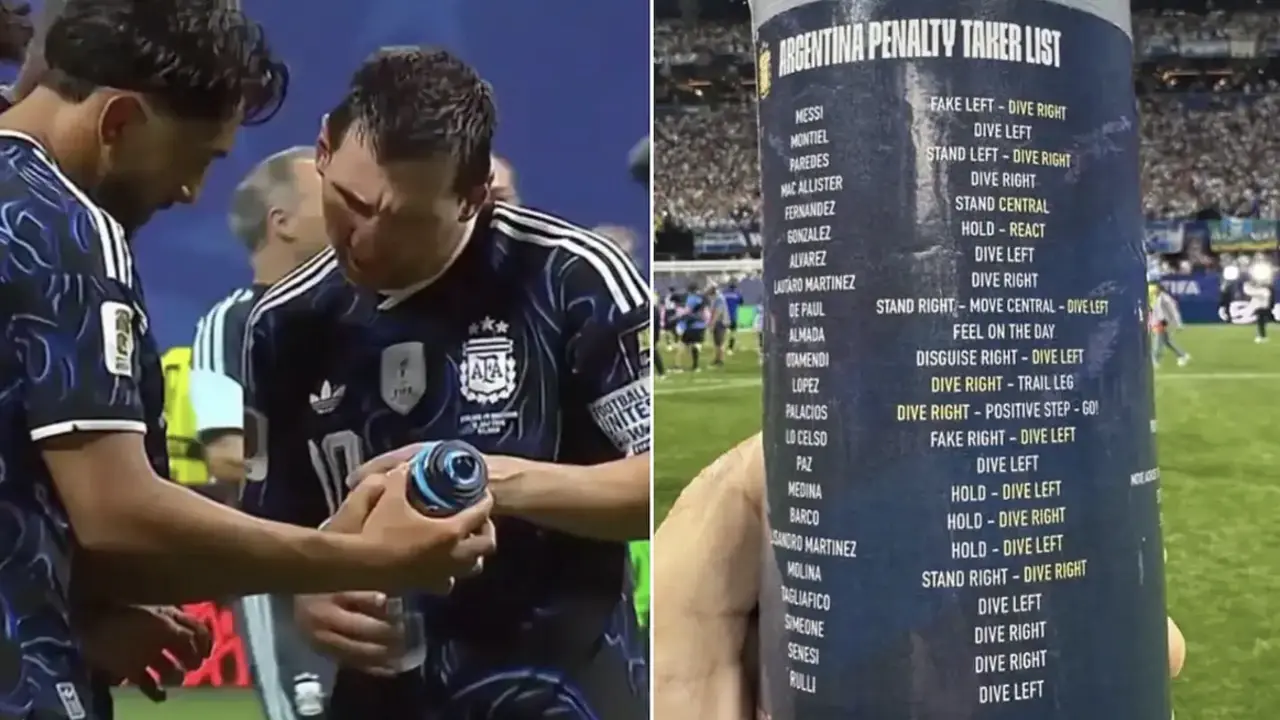 Khoảnh khắc Messi cầm bình nước thủ môn Anh 'gây sốt'
