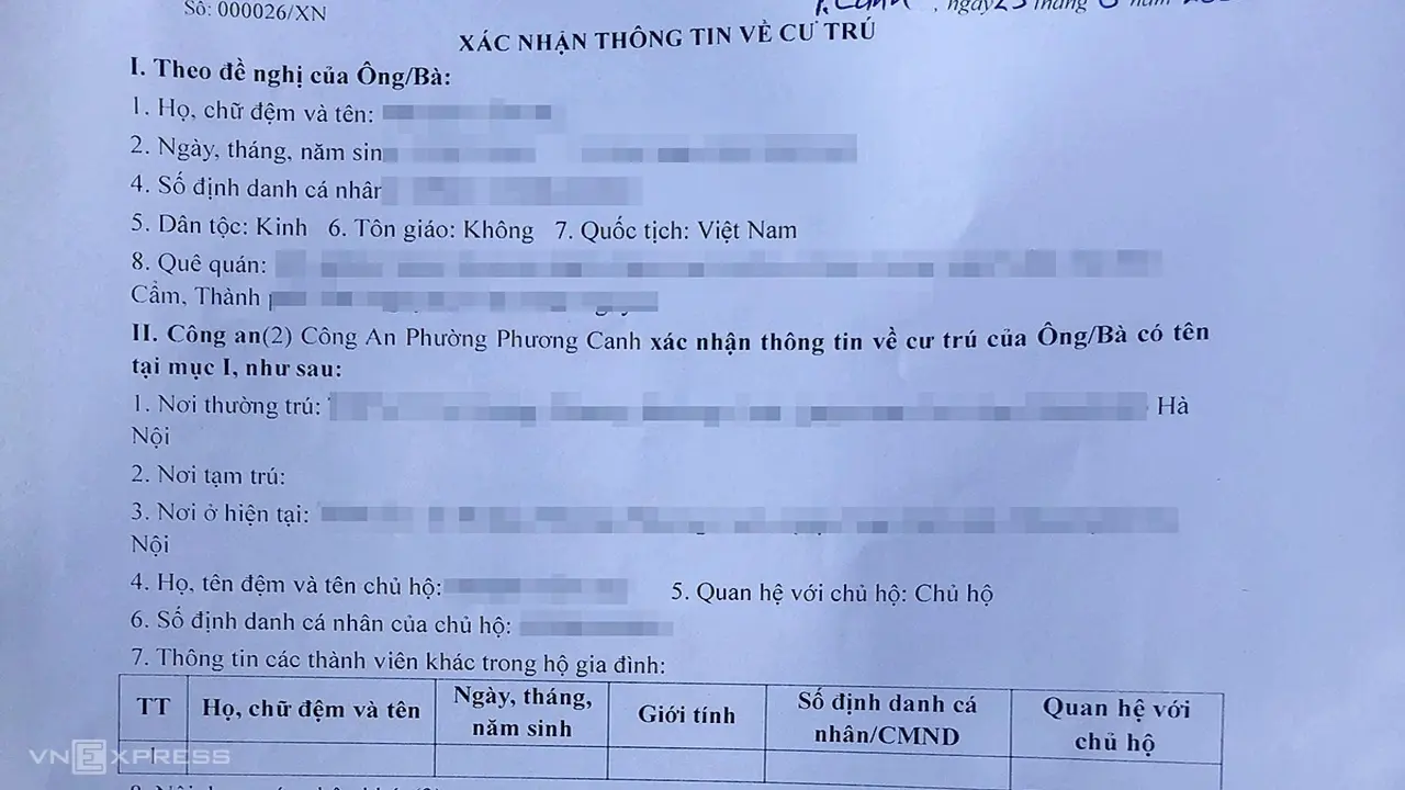 Không được yêu cầu giấy xác nhận cư trú nếu đã khai thác được thông tin trên VNeID