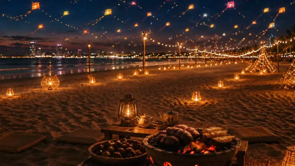 Lần đầu tiên Đà Nẵng có dạ tiệc ánh sáng, ẩm thực về đêm ở bãi biển