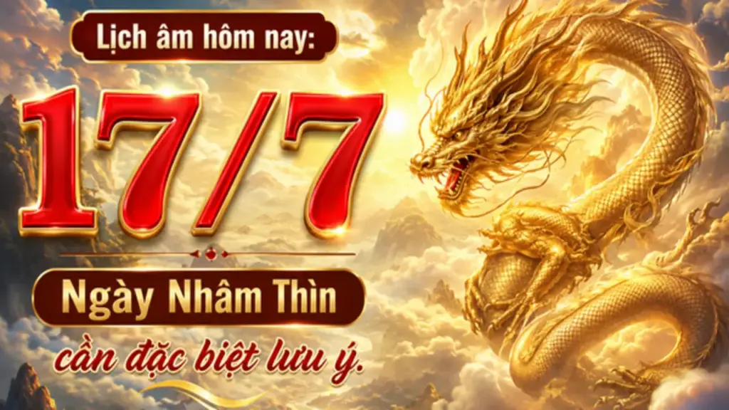Lịch âm hôm nay 17.7: Ngày Nhâm Thìn cần đặc biệt lưu ý