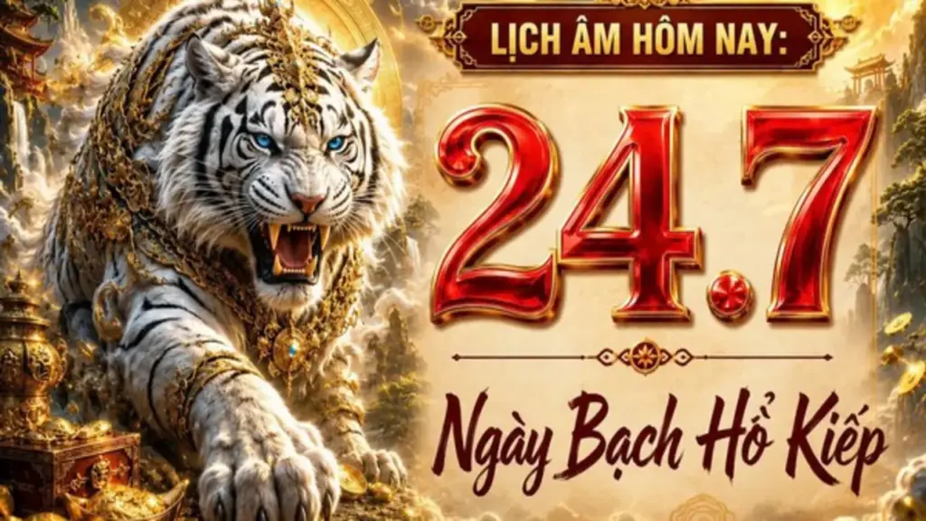 Lịch âm hôm nay 24.7: Ngày Bạch Hổ Kiếp may mắn