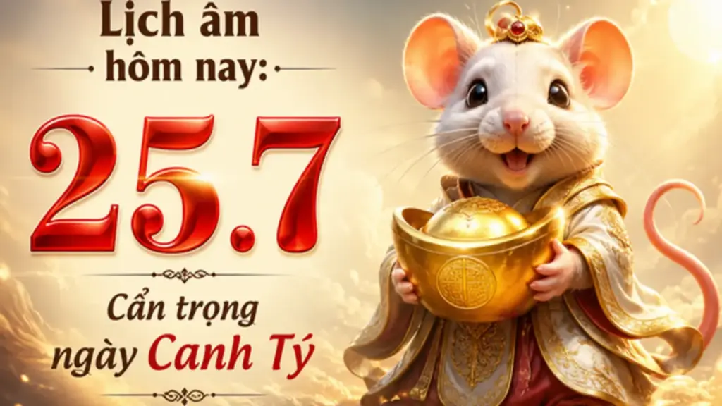 Lịch âm hôm nay 25.7: Cẩn trọng ngày Canh Tý, cần lưu ý gì?