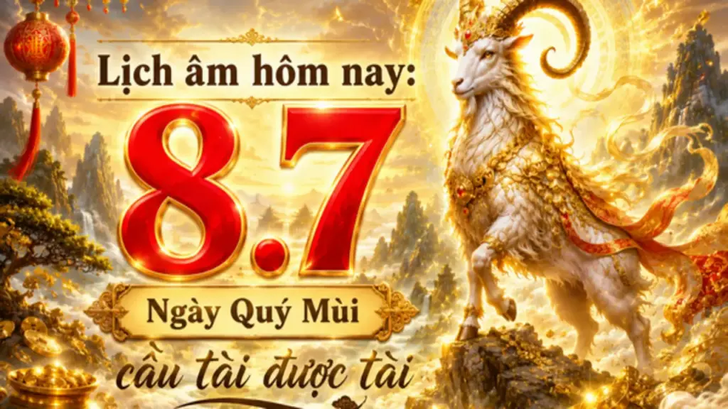 Lịch âm hôm nay 8.7: Ngày Quý Mùi 'cầu tài được tài'