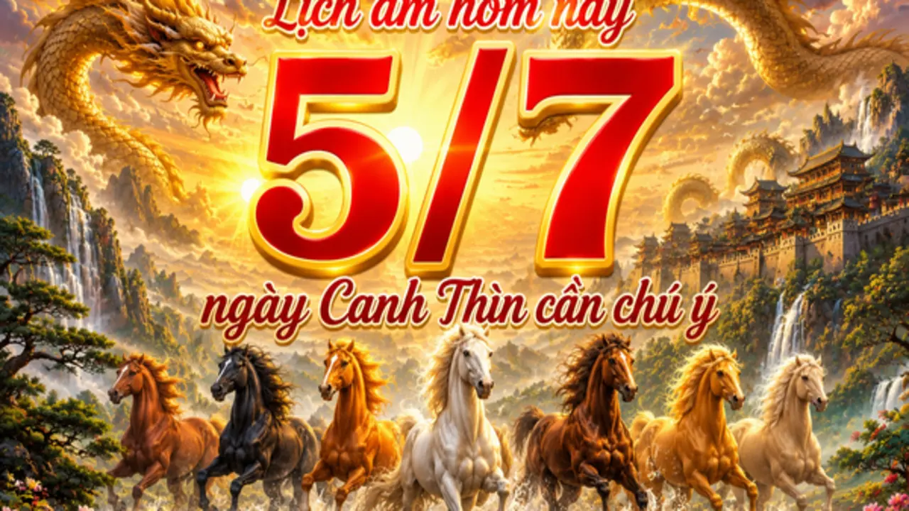 Lịch âm hôm nay là ngày Canh Thìn, dương lịch 5.7 có ngày lạ