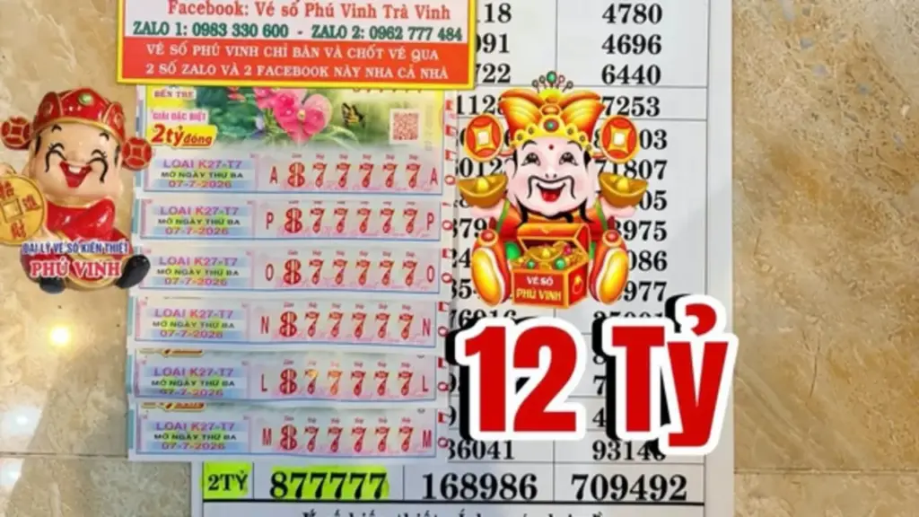 Mua vé có dãy số lạ 877777, người phụ nữ trúng độc đắc 12 tỉ xổ số miền Nam