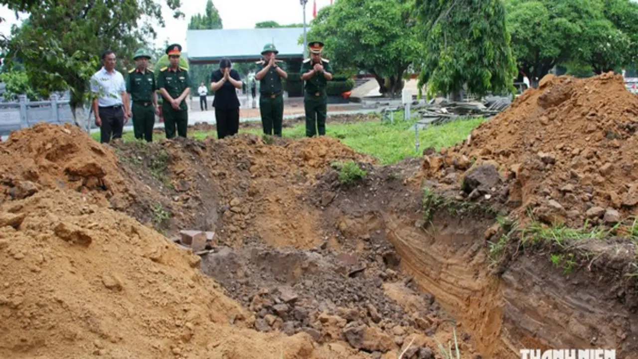 Quảng Ngãi: Phát hiện thêm hài cốt liệt sĩ trong khuôn viên nghĩa trang liệt sĩ