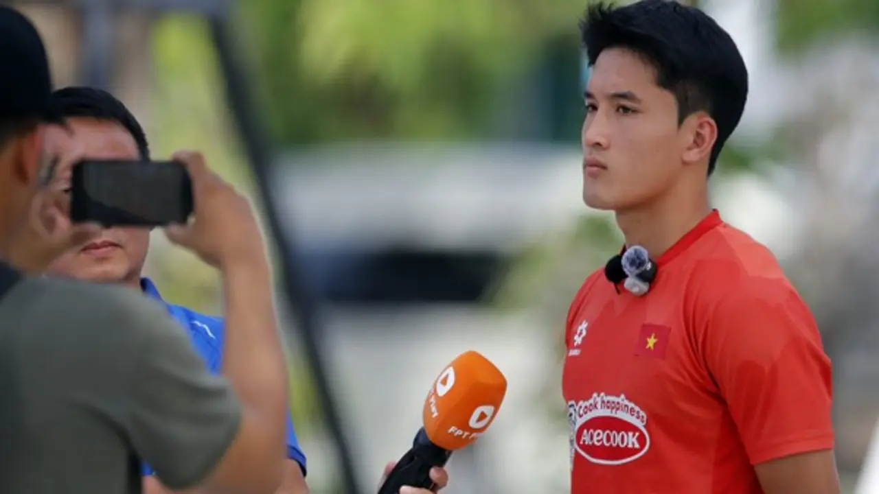 Sao trẻ U.23 Ngọc Mỹ khát khao được thầy Kim trao suất đá chính đội tuyển Việt Nam